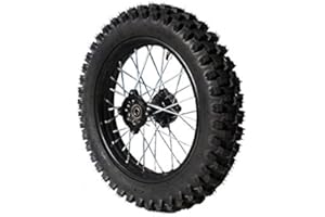 Roue arrière 14" - Axe 15mm - Acier - Dirt Bike