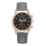 Lucky Mall Sunnywill Frauen Mädchen Damen Schöne Mode Design Analog Quarz Armbanduhren Uhr für Weibliche (Gray)