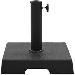 Tidyard Socle Carré de Parasol | Base de Parasol | Support de Parasol | Pieds de Parasols Polyrésine 8 kg Noir