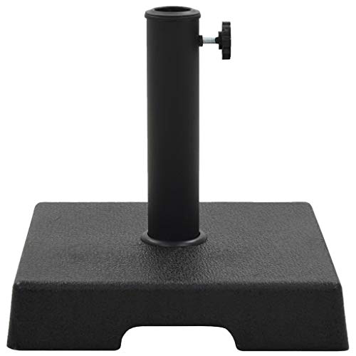 Tidyard Socle Carré de Parasol | Base de Parasol | Support de Parasol | Pieds de Parasols Polyrésine 8 kg Noir