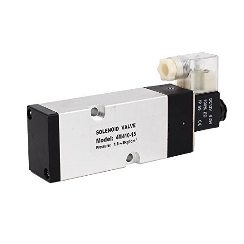 Preisvergleich Produktbild DealMux DC 12V 2 Position 5 Way Neutral Elektromagnetluftsteuerventil 4M410-15