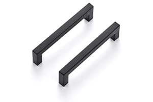 LONTAN 20 Pack Black Drawer Handles - 160mm Hole Centers Black Cupboard Handles for Kitchen