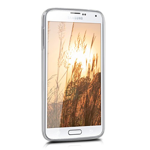 kwmobile Funda para Samsung Galaxy S5   S5 Neo   S5 LTE    S5 Duos - forro de TPU silicona cover protector para m  vil - Case Dise  o Madera palo de rosa marr  n oscuro