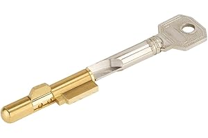 ‎BURG WÄCHTER Burg Wächter Schlüssellochsperrer für Einsteckschlösser, Zimmertürsicherung, Zylinder, Inkl. 3 Schlüssel, E 7/3 SB, 04481, Gold, 7 mm