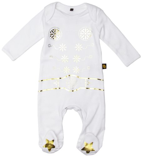 Rockabye-Baby Elvis Gold Foil Sleepsuit (White, 0-3 Months)