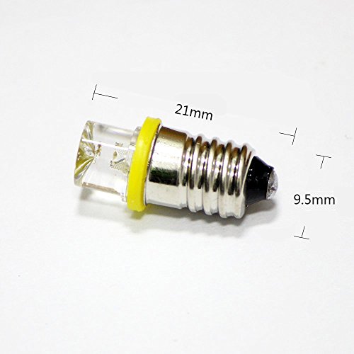 GutReise DC 10pcs e10 3v 4.5v 6v 8v 9v 12v 24v flutlicht led birne flut lampen kalt weiß gelb blau, grün, rot + 10pcs e10 basis (12v, grüne) - 4