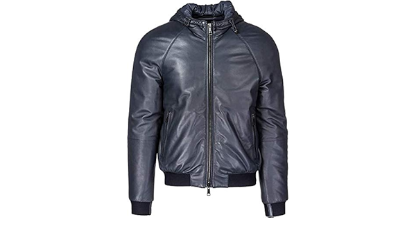 armani leather jacket amazon