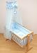 10 Piece Nursery Crib Bedding Sets 90x40cm Fits Rocking / Swinging Cradle (Bear Moon Blue)