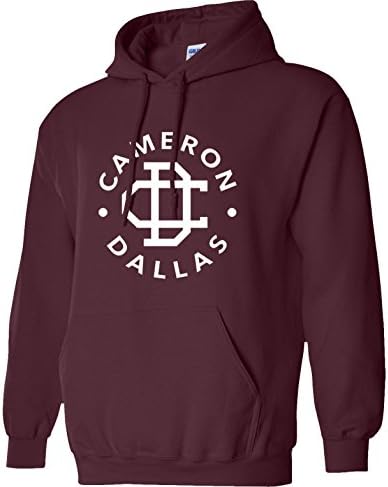 CAMERON DALLAS unisex HOODY HOODED pull over Sweatshirt (MEDIUM, BURGUNDY)