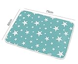 Happy Cherry Baby Unterlage Wickelunterlage Baumwolle Wasserdichte Matte Urin Pad Abdeckung Waschbar Wickelauflage 60 x 75 cm – Sterne - 6