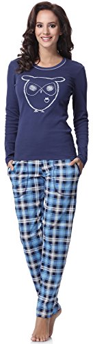 Italian Fashion IF Pijama Camiseta y Pantalones Mujer 15R2L31 0223 (Marino, S)