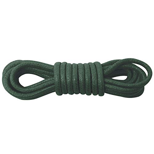 Cordones redondos para zapatos, de 55 Sport, de algodón encerado, color Verde, talla 75 cm