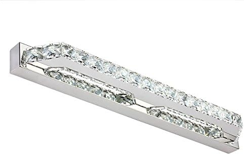 Champagne crystal mirror front lamp fashion minimalist LED K9 crystal bedroom bathroom bathroom mirror headlight,18w 68cm,white(Transparent crystal)