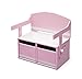 Delta Children 3-in-1 Storage Bench and Desk (Pink)