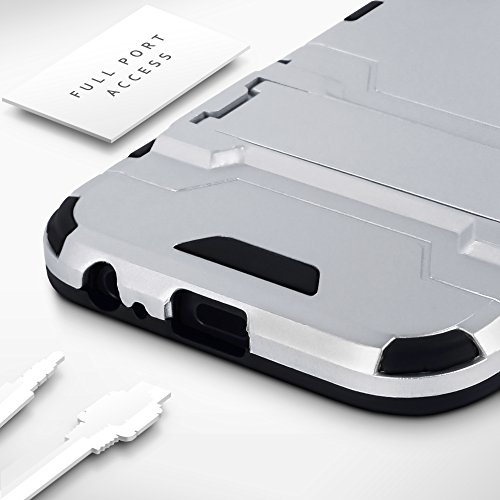 Samsung Galaxy A3 2017 Carcasa H brida de Silicona Polycarbonato Doble Resistencia y soporte para mesa - Plata reviews Samsung Galaxy A3 2017 Carcasa H brida de Silicona Polycarbonato Doble Resistencia y soporte para mesa - Plata