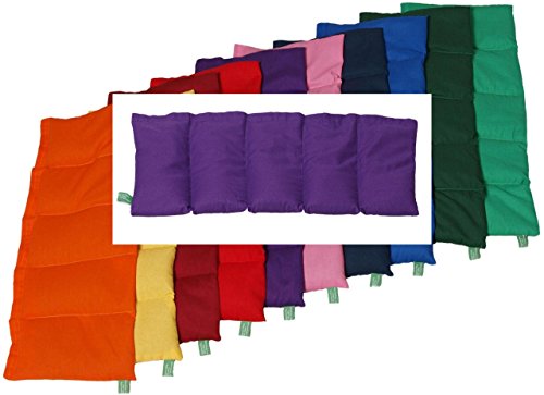 Preisvergleich Produktbild roggenkissen 20x50 lila Roggen Körnerkissen Wärmekissen