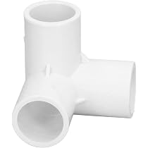 Totority PVC Corner Elbow Fittings - 4 Pack 3-Way Connectors For Playpens & Canopies