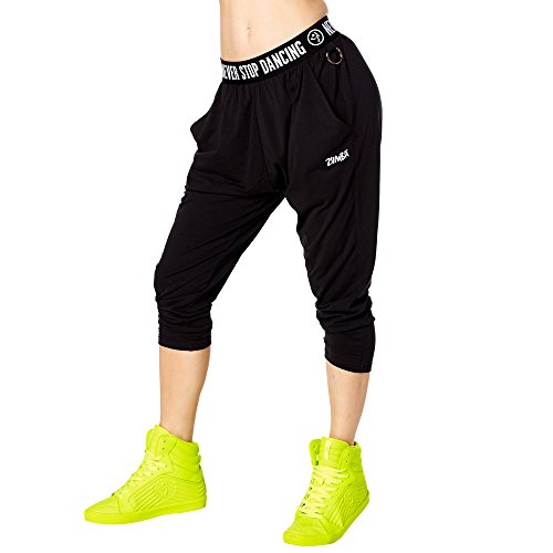 Zumba Fitness Damen Never Stop Dancing Harem Capri Pants Bottom