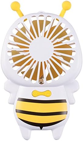 KWXHG Small bee fan portable handheld ultra-thin night lights fans mini usb mini fan belt, Yellow
