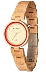 LAiMER Damen-Armbanduhr  NICKY BLAU Mod. 0055 aus Ahornholz - Analoge Quarzuhr mit hellem Holzarmband