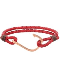 Pulsera mixta Andreas Osten piel rojo 20 cm ao-b007