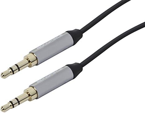 3.5mm Flat TRS Audio Patch Cable, 6ft Black