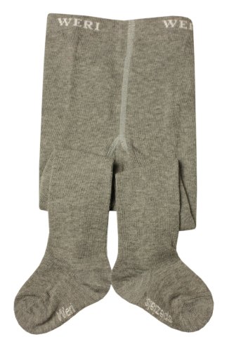 Weri Spezials Unisex Baby Smooth Tights 3-6 months (62) Grey Melange