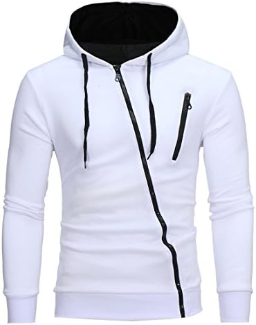 Men's Hoodie,Moonuy Men Long Sleeve Fashion Casual Daily Handsome Hooded Sweatshirt Tops Autumn Winter Jacket Coat Outwear Parka Hoody Sweater Overcoat hoodies for men (White-2, XXL)