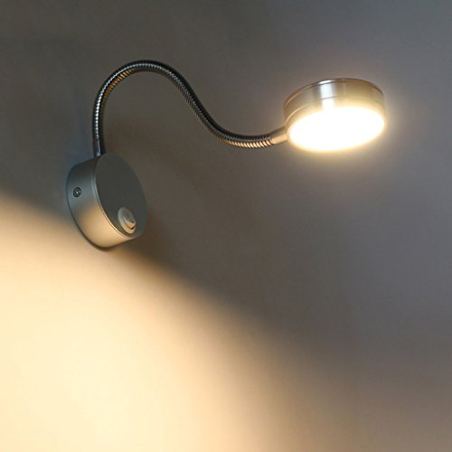 Preisvergleich Produktbild Wandleuchte Wandmontiert LED Moderne minimalistische Nachttischlampe Gang Lesen Leselicht Einstellbare Lichtschalter (Farbe : 7W White Light)