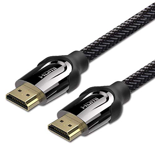ULTRICS Cable HDMI 5M, 4K Haute Vitesse 18Gbps HDMI 2.0 Supporte Ethernet/ 3D/ Retour Audio, Nylon Tressé Cordon avec Connecteurs Plaqués Or Compatible avec Blu-Ray Xbox 360 PS3 PS4 TV Ultra HD Vidéo