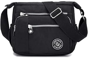 Gelory Womens Cross Body Bag Casual Shoulder Bag Handbag Multi Pocket Messenger for Shopping Daily Use