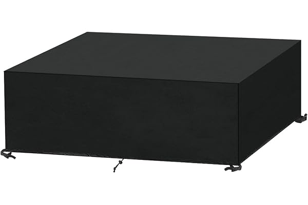 SanGlory Housse de Protection Salon de Jardin, Bache Salon de Jardin, Salon de Jardin Exterieur Protection Table de Jardin Rectangulaire, Imperméable, Coupe-Vent, Anti-UV, (Polyester,230x165x80cm)