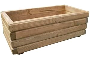 FKL DESIGN Home Deco Nouveau bac à Plantes en Bois Top Pot de Fleurs terrasse de Jardin entièrement assemblé écrou D2 (100 cm)