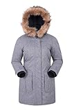 Mountain Warehouse Doudoune Aurora Femme -Veste imperméable, Manteau d'hiver Respirant, Coutures Thermosoudées, Doublure Duvet- Idéale en Hiver Gris 40