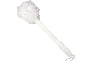 HASHK Shower Body Brush with Bristles 1 Pack Back Scrubber Bath Mesh Sponge with Long Handle Body Scrubber Skin Exfoliating Bath Shower, Suitable for Wet or Dry Brushing