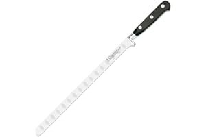3 CLAVELES CUCHILLO JAMONERO-Salmon ALVEOLADO FORJADO Forge 30 cm - 12" E 3C