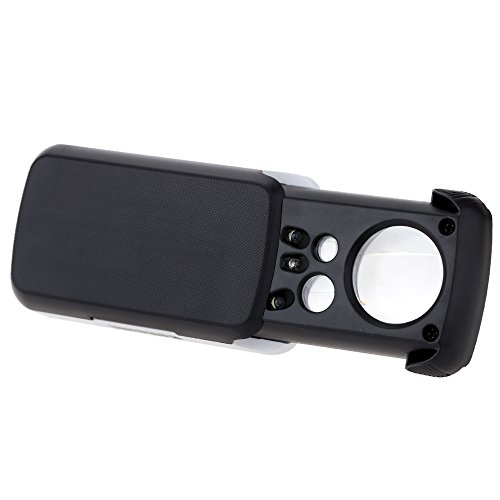 KKmoon 30X   60X   90X Lupa de Gran Aumento Port  til Multifuncional con 2 Luces LED 1 UV Luz Detecci  n de Dinero Herramienta de Aumento para Joyer  a