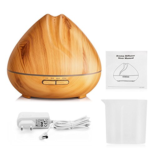 OMOTON Aroma Diffuser 400ml,Oil Düfte Luftbefeuchter mit 7 Farbwechsel LED Licht und Automatische Abschaltung für Zuhause , Büro,Lernen,Yoga SPA - 7