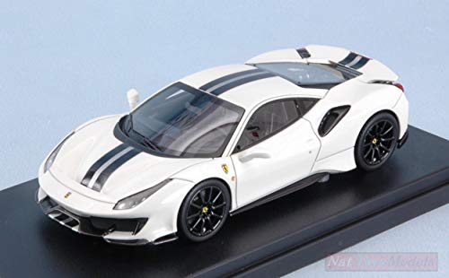 New LOOKSMART LS488G Ferrari 488 Pista 2018 Bianco AVUS 100 1:43 MODELLINO Die CAST