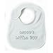 Baby Boy - Daddys Little Boy Design Embroidered Bib with Velcro Strap (One Size) (White)