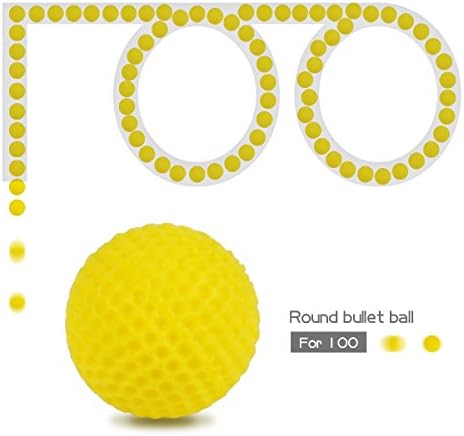 JouerNow 100Pcs Yellow Round Refill Bullet Balls 2.3cm Compatible For Nerf Rival Apollo Zeus Toy Gun Kid Game Play