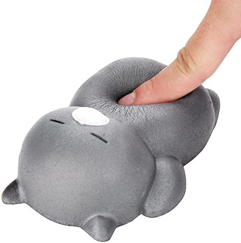 Ba Zha Hei 12cm Cute Lazy Sleeping Cat Scented Squishy Charm Slow Rising Squeeze Toy Charm Gift Stress Reliever Decor Cellphone Key Pendant Scented Squishy Charm Slow Rising Simulation Kid Toy Elastic Environmentally PU Stress Reliever Toys (Black)