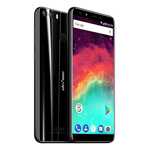 Ulefone MIX2 5,7 Pollici HD+ 18:9 4G Smartphone, Android 7.0 MTK6737H Quad Core 1.3GHz, 2GB RAM 16GB ROM, Dual Fotocamera Posteriore, Fingerprint ID, Dual SIM, 3380mAh Batteria, Nero