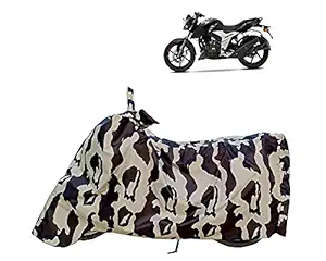 VVM TVS Apache RTR 160 4 V Waterproof & Dustproof , UV Protection Full Bike Scooty Two Wheeler Body Cover - Universal Size (Black Military)