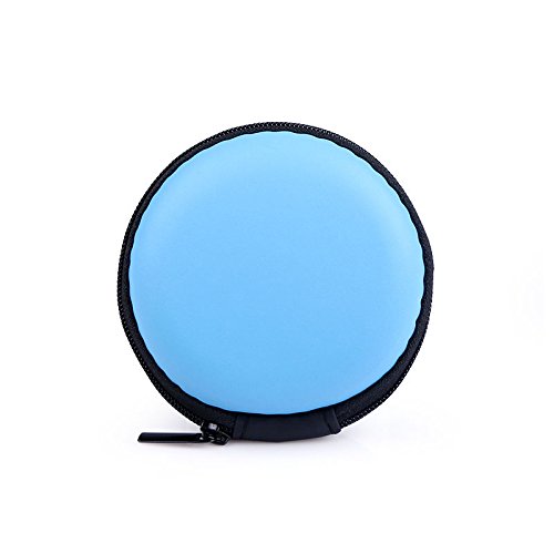 Preisvergleich Produktbild Queta Kopfhörer-Aufbewahrungsbox für Kabel und Kabel mit Reißverschluss blau blau