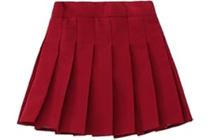 JS One Ragazze High Waisted Pleated Zip Tennis Style Skater Mini Gonna (Bambini)