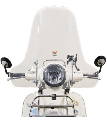 Pare-Brise Moto Gris Summer FABBRI Compatible Piaggio Vespa PX 125 1989-2018