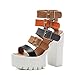Produktbild Women Sandals High Heels 2018 New Summer Fashion Buckle Female Gladiator Sandals Platform Shoes Woman Black Size 35-40 brown 8