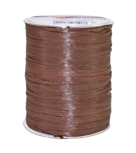 Präsent 100-m-Spule RAYON-RAFFIA - Dekobastband, braun