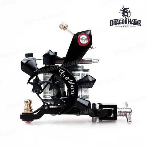 Tattoo gun Dragonhawk tattoo Machine Premium Iron 10 Wrap both Shader and Liner WQ4125